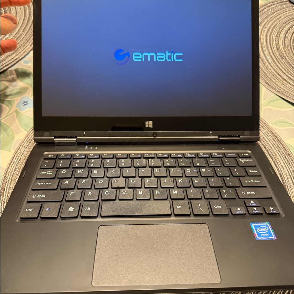 Ematic 11.6" Laptop, Touchscreen, 2-in-1 Windows 10, Intel Atom EWT118CB NS 64GB - Picture 3 of 15